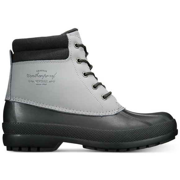 Weather Vintage Men's Luke Grey Waterproof Boots - Picture 2 of 10